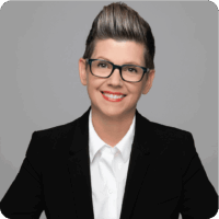 Dawn Rains Glasses Tall Hair Head Shot