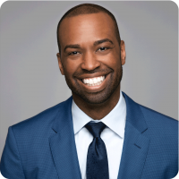 Richard Stirgus Blue Tie, Blue Jacket Big Smile