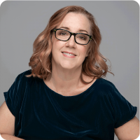 Sue Baker Glasses Velvet Top Headshot