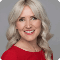 Summer Meyer Blonde Hair Red Dress Headshot